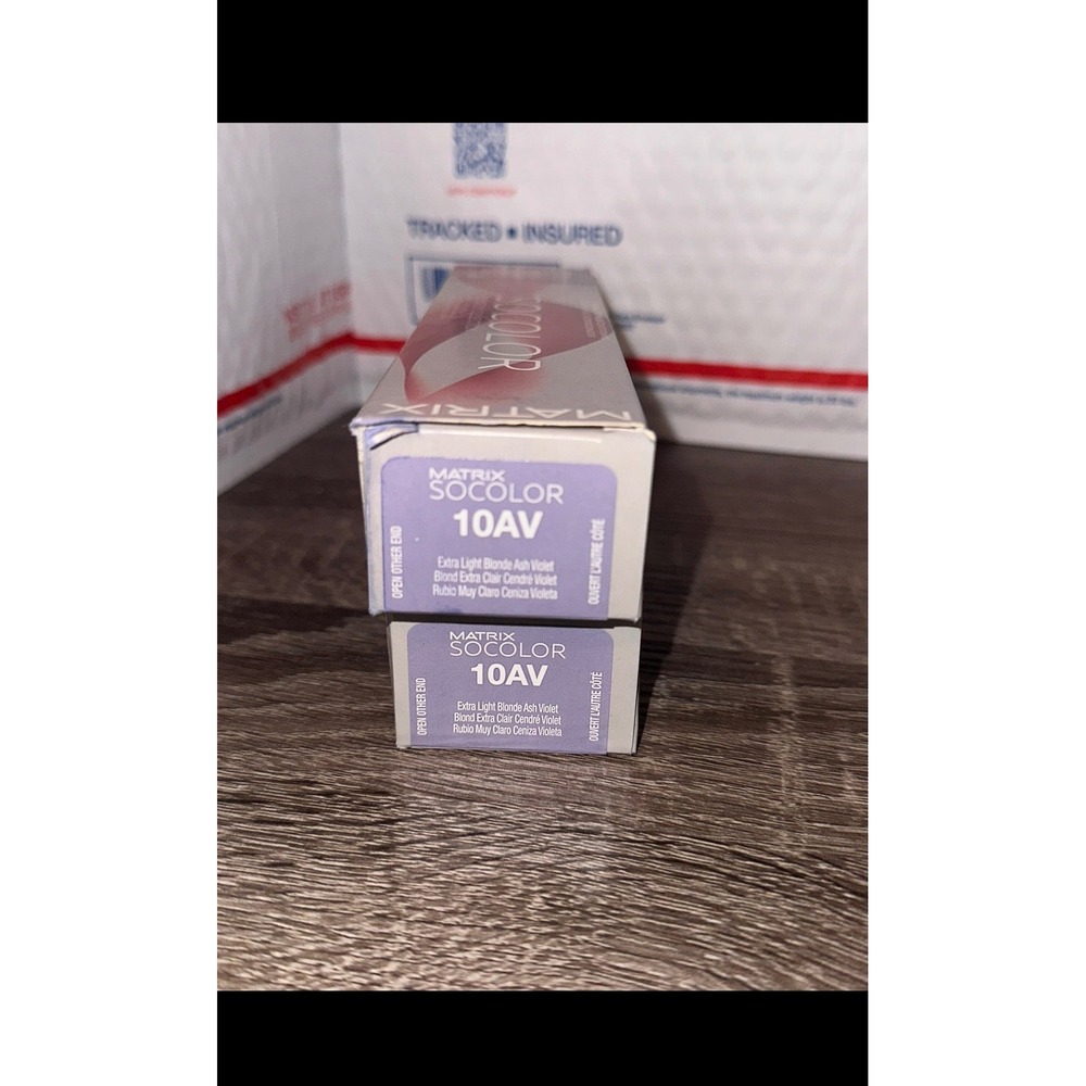 Matrix SoColor Permanent Cream Hair Color 10AV Extra Light Blonde Ash Violet 2pk